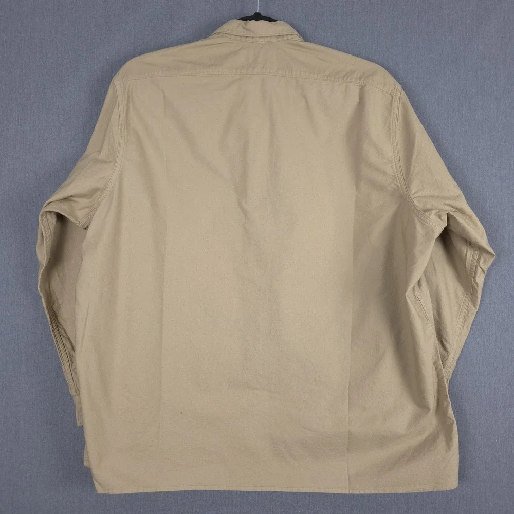 Polo Ralph Lauren Garment-Dyed Oxford Overshirt Mens 2XB Surrey Tan Full Zip New